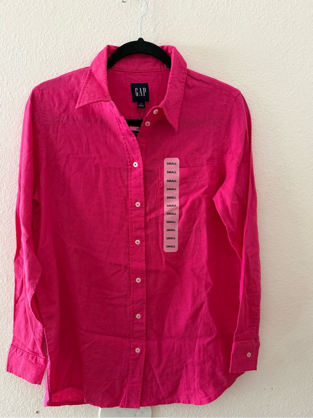 GAP Men's Button-Down Shirt — Bright Pink